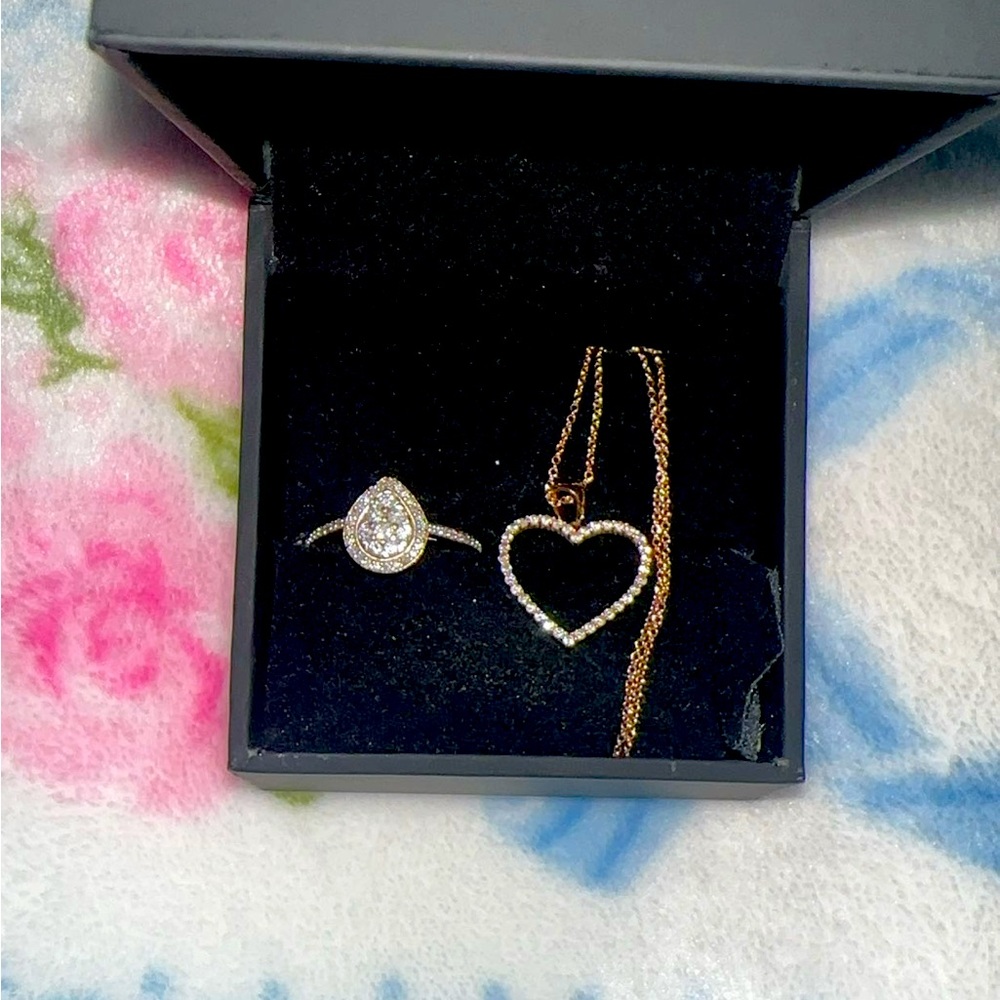 Kay Jewelers Engagement Ring and Necklace